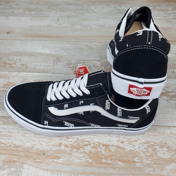Vans Old Skool Logo Sidewall Black and White - Picture 4 of 7